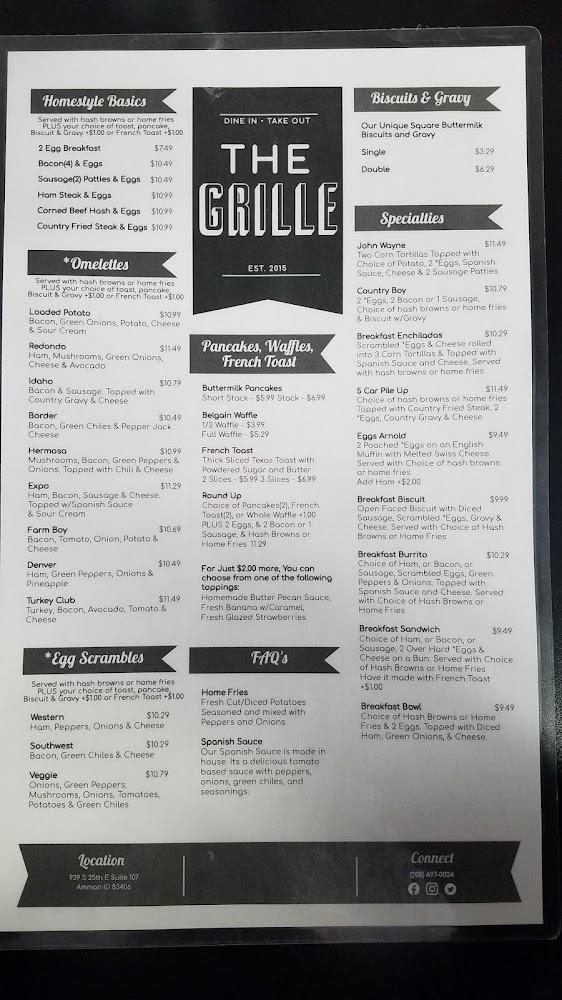 The Grille - Breakfast & Lunch Menu image 4